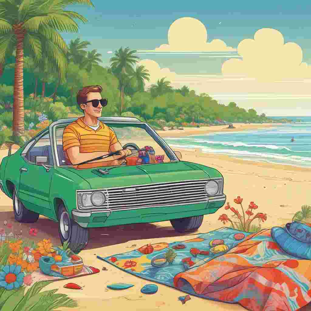 Illustration Cute, Create a joyous Father's Day illustration set in a tranquil beach environment bathed in the radiant sunlight, evoking the lively atmosphere of the 80s. The sunny beach is outlined by a lush green garden brimming with assorted flowers and plants dad cherishes. A antediluvian boombox occupies a spot on the picnic blanket, belting out iconic 80s melodies. The scene is anchored by a grill, sizzling a piece of succulent steak which sends enticing smells wafting along the sea breeze. Although the father is conspicuously absent, one can easily envisage him relaxing in this idyllic space, an apt homage for Father's Day.
Generated with these themes: Beach, Sun, 80s music, Garden, and Steak.
Made with ❤️ by AI.