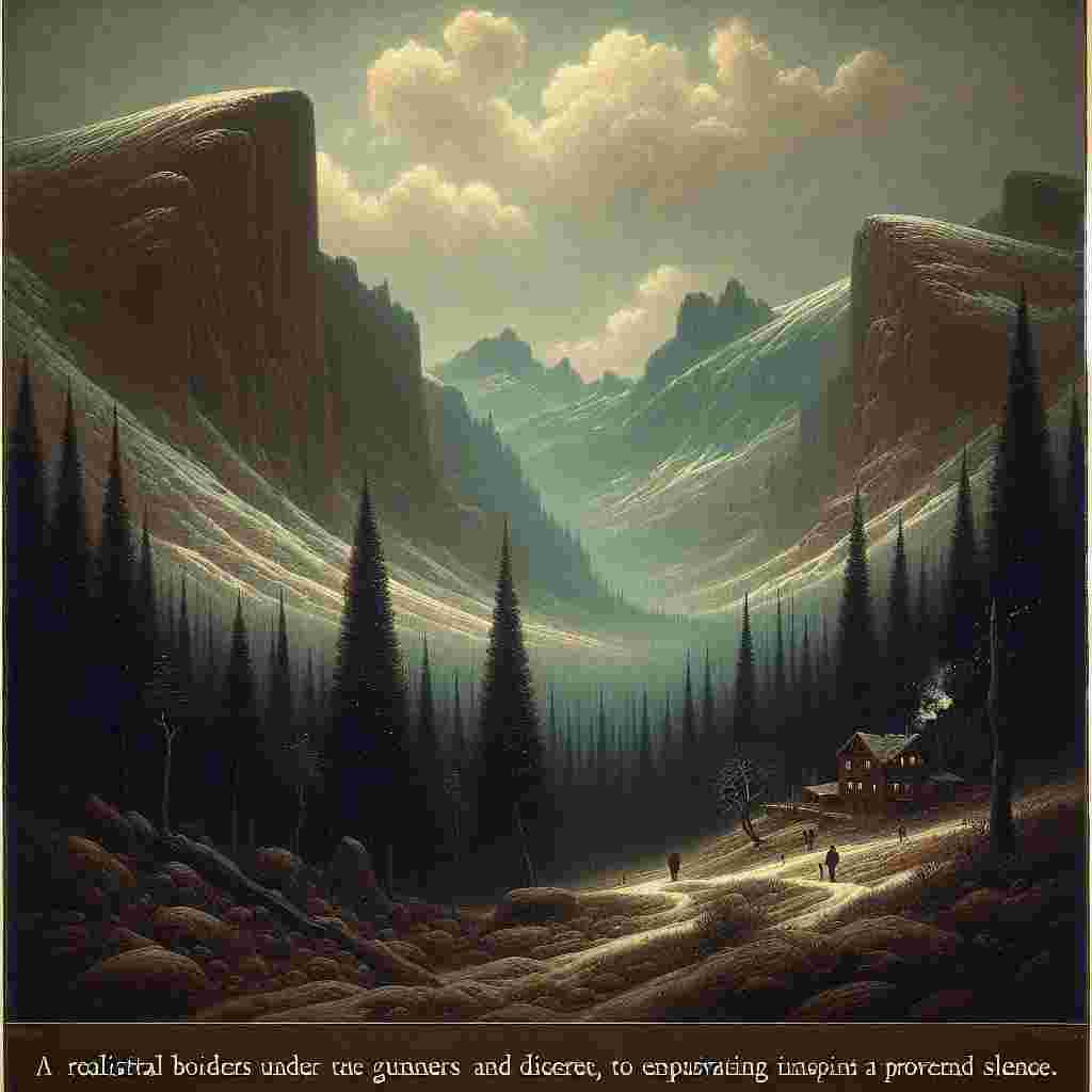 A solemn landscape under a muted sky with towering borders of mountains and a dense, whispering forest seasoned with time. On a realistic depiction of Valentine's Day, the trails are void of activity; the usual thumping of runners' shoes is absent, replaced by profound silence, as if awaiting solitary trail runners to inspire a rhythmic cadence. Amidst the craggy peaks, climbers of various genders and descents pursue tranquility in their quiet ascent, their hearts pulsating in synchrony with the stark natural beauty. Nestled in the valley, a warm, twinkling glow emanates from a quaint pizzeria, serving as a haven for those seeking replenishment with a simple, fulfilling meal after a day spent enraptured by the wilderness.
Generated with these themes: Mountains and forests, trail running, climbing, pizza.
Made with ❤️ by AI.