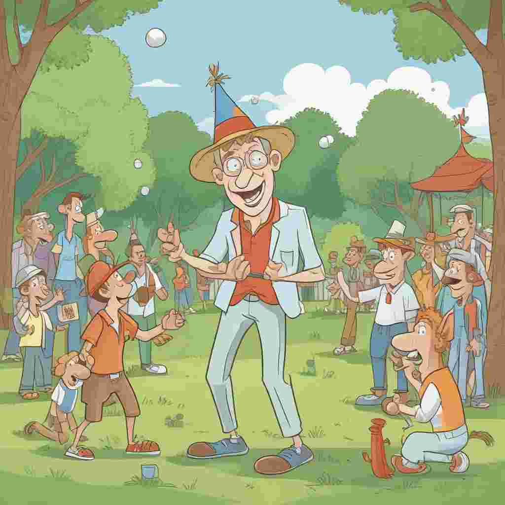 Cartoon Funny, Illustrate a scene in a whimsical animated park, teeming with a Father's Day celebration. Instead of a human father, depict a large, laughing cricket ball at the fraction of the scene, wearing a 'World's Best Dad' sash and a sports team cap. Accompanying it are smaller cricket bats playfully wearing festive party hats, engaging enthusiastically in a game of cricket. Overhead, there is a large banner that reads 'Dads are the Real MVPs!'. Nearby this joyful setup, there's a charming picnic layout featuring sandwiches artistically cut into the shape of a symbolic bird, representing a city known for its sports passion.
Generated with these themes: CRICKET, and LIVERPOOL.
Made with ❤️ by AI.