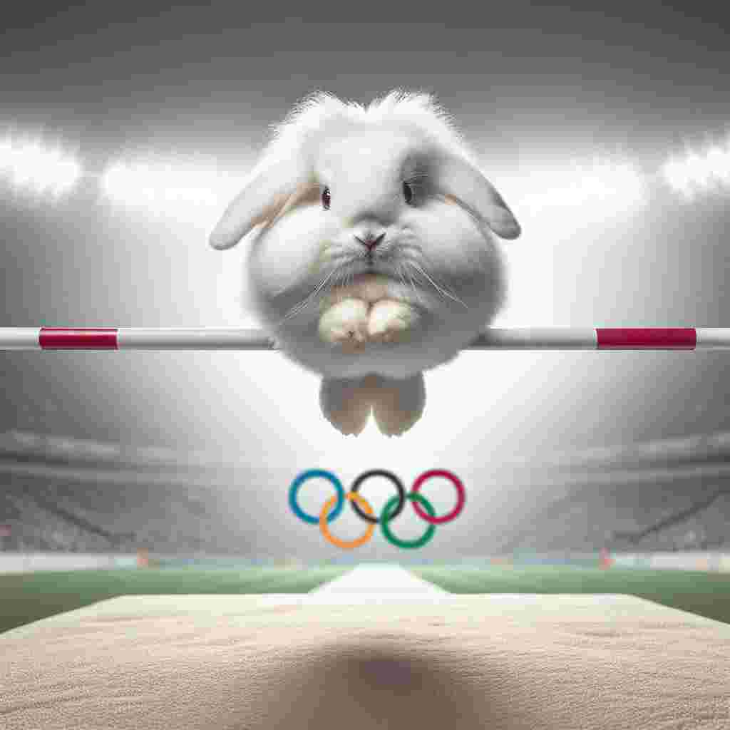 Visualize a charming scene featuring a White Himalayan rabbit, identified by its characteristic black nose, elegantly soaring over a high-jump bar. This situation is a nod to the victories at the Olympic games. The rabbit exemplifies both strength and grace, perfectly encapsulating the delight of accomplishing a goal. The mood of the scene is enriched with the inclusion of Olympic rings subtly placed in the background. Notably, the expression on the rabbit's face conveys a feeling of authentic joy and congratulations.
Generated with these themes: White Himalayan rabbit with black nose, Doing high jump, and Olympic games.
Made with ❤️ by AI.