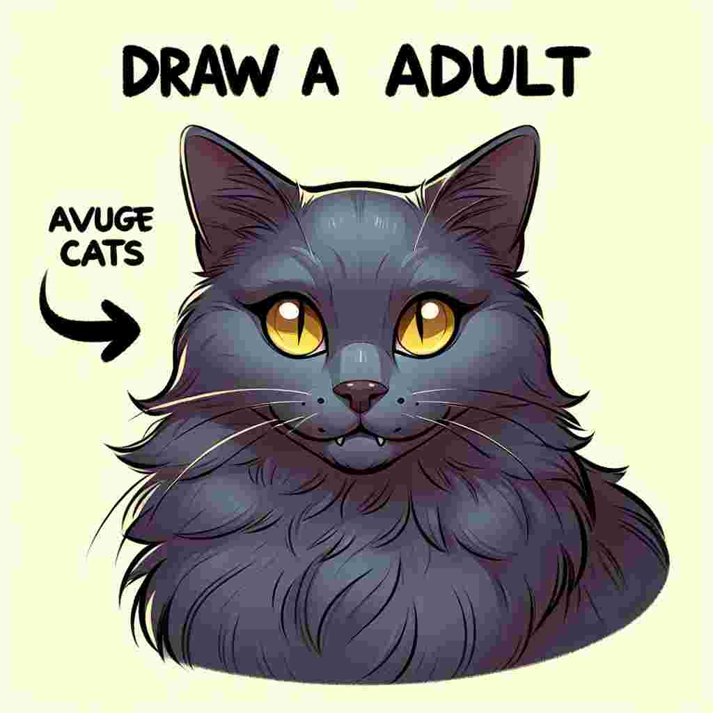 Draw an endearing cartoon scene depicting an adult Russian Blue Cat of average build. The cat should feature a lush, grey coat, which starkly contrasts against its captivating yellow eyes that are playfully looking at the viewer. The cat's distinct physical attributes and lively demeanor should be the focal point of the image.
.
Made with ❤️ by AI.