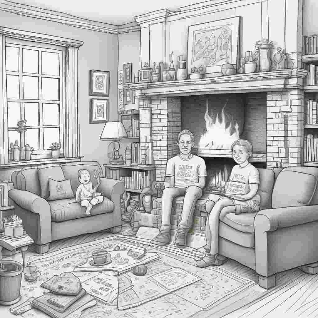 Illustration Funny, Create an enchanting illustration of a snug living room during Father's Day celebrations. The scene includes a caricature drawn by a child, resting visibly on the fireplace mantle. The quirky drawing portrays a figure with a kindly smile, and the words 'Best Dad' inscribed underneath. On the floor beneath the mantle, there are two huge, comically mispaired slippers, indicating the invisible presence of a father. A rotund house cat is blissfully snoozing on a padded armchair. Beside the armchair, on a diminutive side table, rests a wine glass, almost depleted, radiating the soft luminescence of the twilight. Additionally, a book filled with playful 'Dad Jokes for Days' is left open, hinting at a joyous day filled with laughter and bonding.
Generated with these themes: Sleeping , and Drinking wine .
Made with ❤️ by AI.