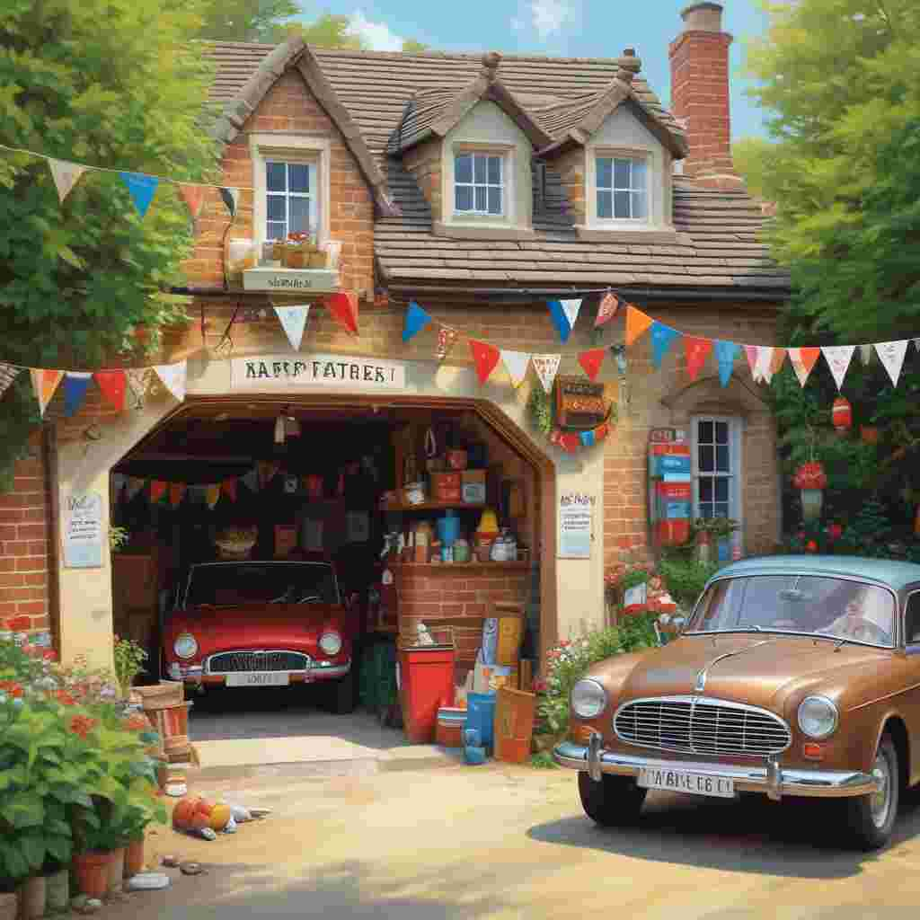 Cartoon Cute, Picture a quaint, sunlit garage filled with a family of charming, anthropomorphic car cartoons, each resembling a Jaguar automobile. They each sport a small rugby ball as a hood ornament and bear smiles on their grilles. The walls of the garage are decorated with memorabilia from Welsh rugby and cheerful bunting that says 'Happy Father's Day'. In one corner of the garage, a plump, friendly whisky barrel exudes a warm, fatherly vibe, its sides adorned with a pattern of rugby balls and ties. All elements in this scene exude an uplifting and playful homage to Father's Day, celebrating the interests typically associated with a father figure without directly depicting one.
Generated with these themes: Jaguar cars, Welsh rugby, and Whisky.
Made with ❤️ by AI.