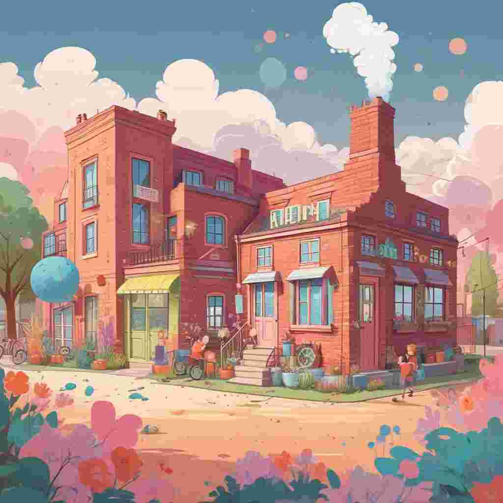 Illustration Cute, Create a charming illustration with a theme of Father's Day featuring a quaint soap powder factory bathed in the soft glow of a sunset. The factory's exterior walls are playfully adorned with children's drawings and handprints as a tribute to their fathers. Stacks of soap powder bags are arranged outside in a manner that they resemble a pile of gifts. Colorful bubbles drifting across the sky, encapsulating small, happy moments between children of varying descents and their fathers, such as a shared laugh or a secret handshake, subtly emphasizing paternal love and care.
Generated with these themes: Soap powder factory .
Made with ❤️ by AI.