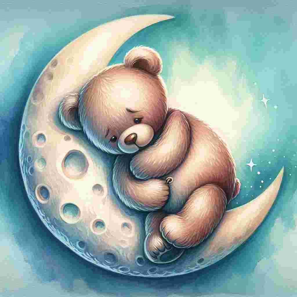 Create an image showing a tender and caring teddy bear resting on a moon-shaped pillow. The bear gently holds its tummy, symbolizing comfort and support for those experiencing Irritable Bowel Syndrome. The surroundings are painted in a soothing palette of blues and greens to convey a feeling of calmness and empathy.
Generated with these themes: Irritable bowel syndrome .
Made with ❤️ by AI.