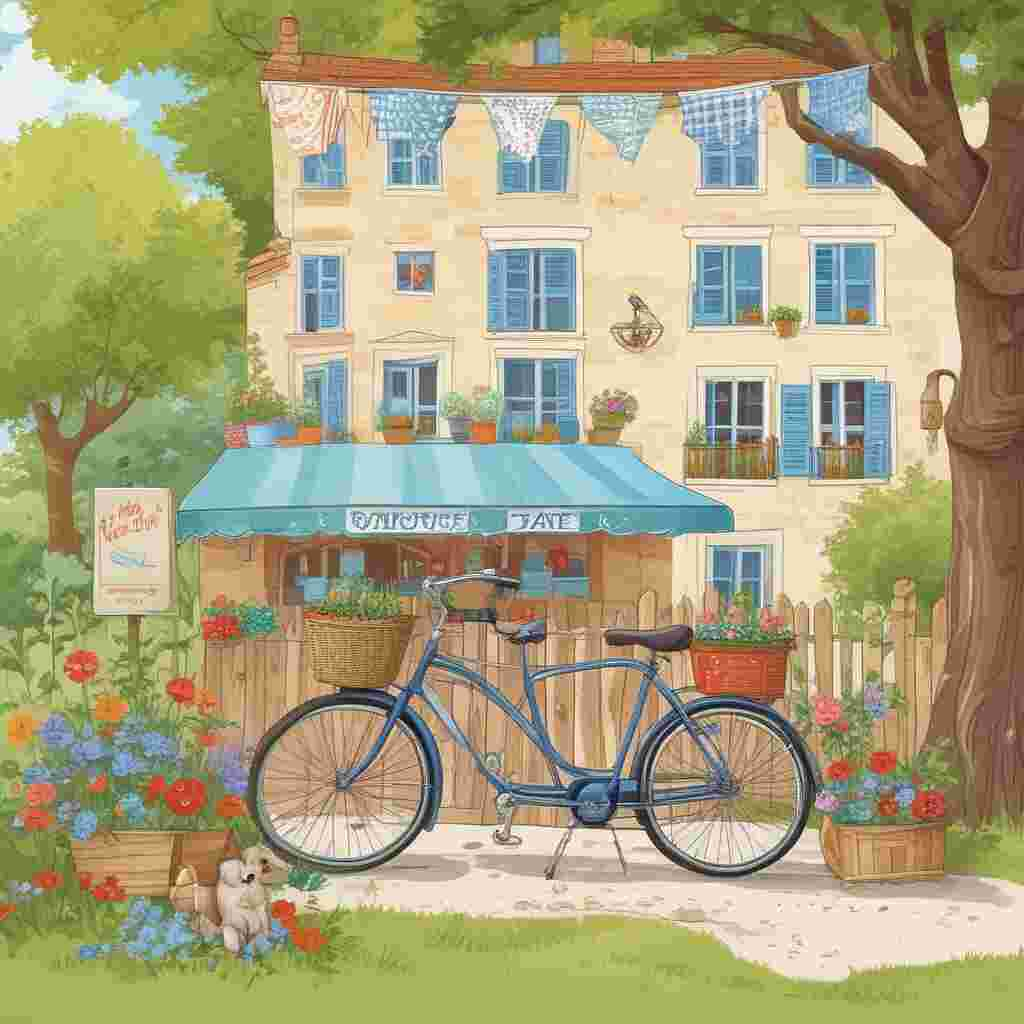 Illustration Cute, Visualize a quintessential corner of France, festooned with a charm capturing the essence of Father's Day. There's a stationary classic racing bicycle, suggestive of the Tour de France, resting against a countryside fence decorated with a banner that reads 'Joyeuse Fête des Pères'. Adjacent to it, a picnic blanket is spread out hosting a beautifully wrapped present and a carrier holding six handcrafted French beers. A note with the heartfelt message, 'To the world's greatest Dad, cheers!' lies next to them. The peaceful landscape is rounded off with tranquil rolling hills characteristic of the French countryside in the distance.
Generated with these themes: Beer, Cycling, and France.
Made with ❤️ by AI.