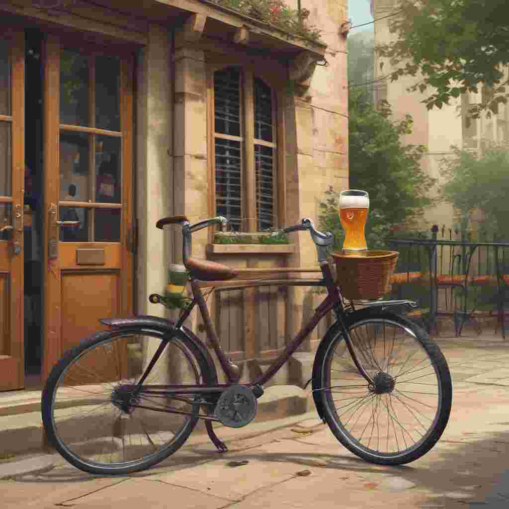 Illustration Cute, Create a charming Father's Day illustration set in a quaint French setting. The focus of the image is a vintage bicycle, devoid of a rider, propped casually against a rustic wooden table outside a small café. On the table, there is a chilled glass of beer, effervescent and inviting. Beneath the beer, there's a coaster that carries the tender message, 'Bonne Fête Papa' which translates to 'Happy Father's Day' in English. The backdrop displays sprawling lavender fields in bloom, adding to the warmth and charm of the location. A distant silhouette of the Eiffel Tower lends an unmistakably French characteristic to the image.
Generated with these themes: Beer, Cycling, and France.
Made with ❤️ by AI.