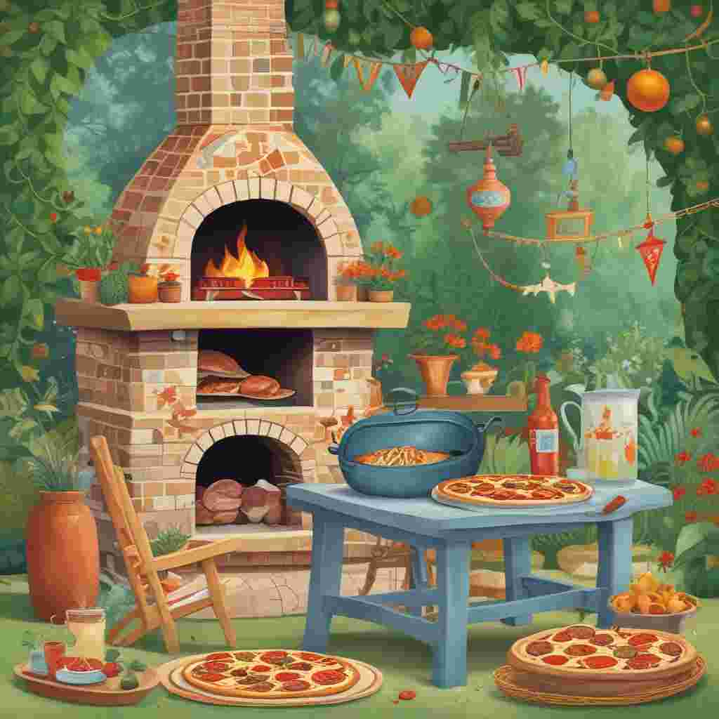 Illustration Cute, A heartwarming backyard scene dedicated to a special day celebrating fathers. The focal point is a vibrant pizza oven decorated with Persian patterns, serving as a reflection of a father's passion for making pizza. Surrounding this oven, a variety of state-of-the-art gadgets are neatly arranged on a picnic table, representing a fondness for up-to-date technology. A little distance away, a barbecue grill is letting out a thin stream of smoke, indicating the father's prowess in grilling. Traditional elements reflecting Iranian culture, such as a petite saffron plant and a customary tea set, are gracefully incorporated into the setting.
Generated with these themes: Baba, Pizza chef, Gadgets, Barbecuing, and Iranian.
Made with ❤️ by AI.