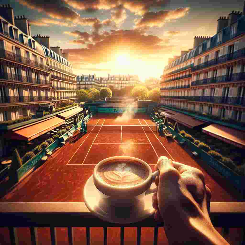 Imagine a tranquil morning in France. You are holding a warm, aromatic cup of French coffee, the steam subtly whirls upward. As you take a sip, your gaze drifts towards the sun, gently rising over the clay tennis courts of a prominent stadium. The courts are fresh and untouched, eagerly awaiting an intense match. Surrounding the courts are Parisian streets, littered with quaint cafes and charming boutiques, emanating the distinct allure of life in Paris. This scene embodies the charm and heart of France, bidding you a fond au revoir as you embark on your next adventure.
Generated with these themes: Coffee, Tennis, and France.
Made with ❤️ by AI.