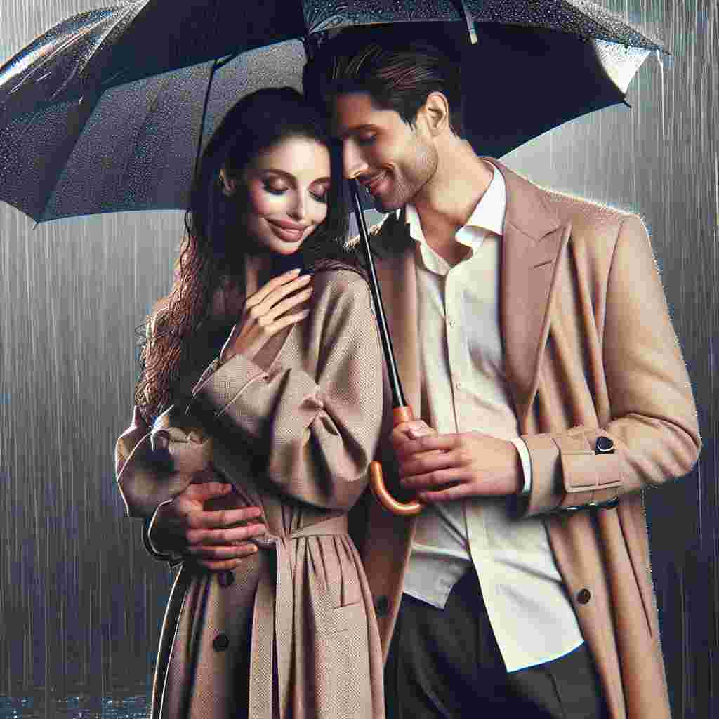 Create a loving image for Valentine's Day showcasing two individuals standing closely in a gentle rain, hands interlocked, their umbrellas discarded on the ground. They each feature elegantly subtle makeup that enhances their radiant smiles despite the absence of coats. The image embodies the warmth of love and connection that transcends weather, a true testament to the spirit of Valentine's Day.
Generated with these themes: Rain without wearing a coat, and Make up.
Made with ❤️ by AI.