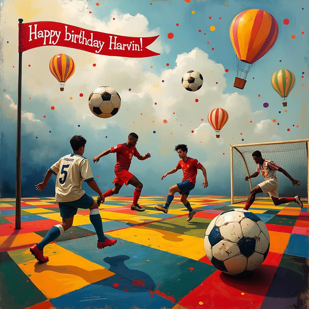 2) Birthday AI Generated Card - Football  (6a0ed)