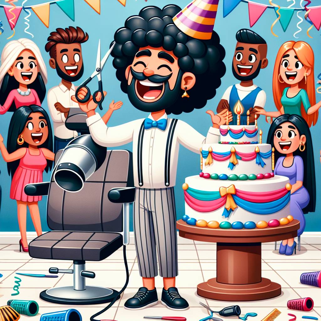 1) Birthday AI Generated Card - Hairdresser (22d44)