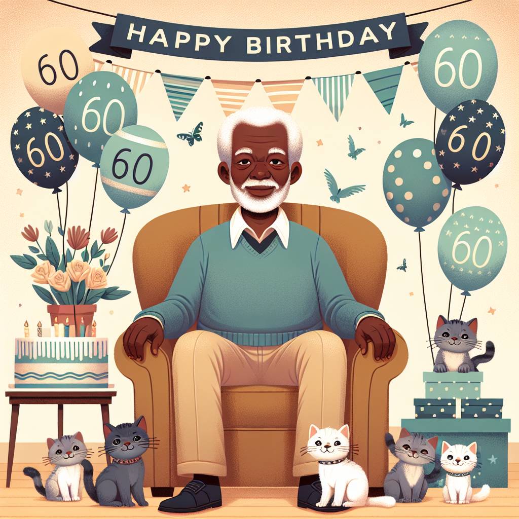 1) Birthday AI Generated Card - 60th   for him (c1b60)