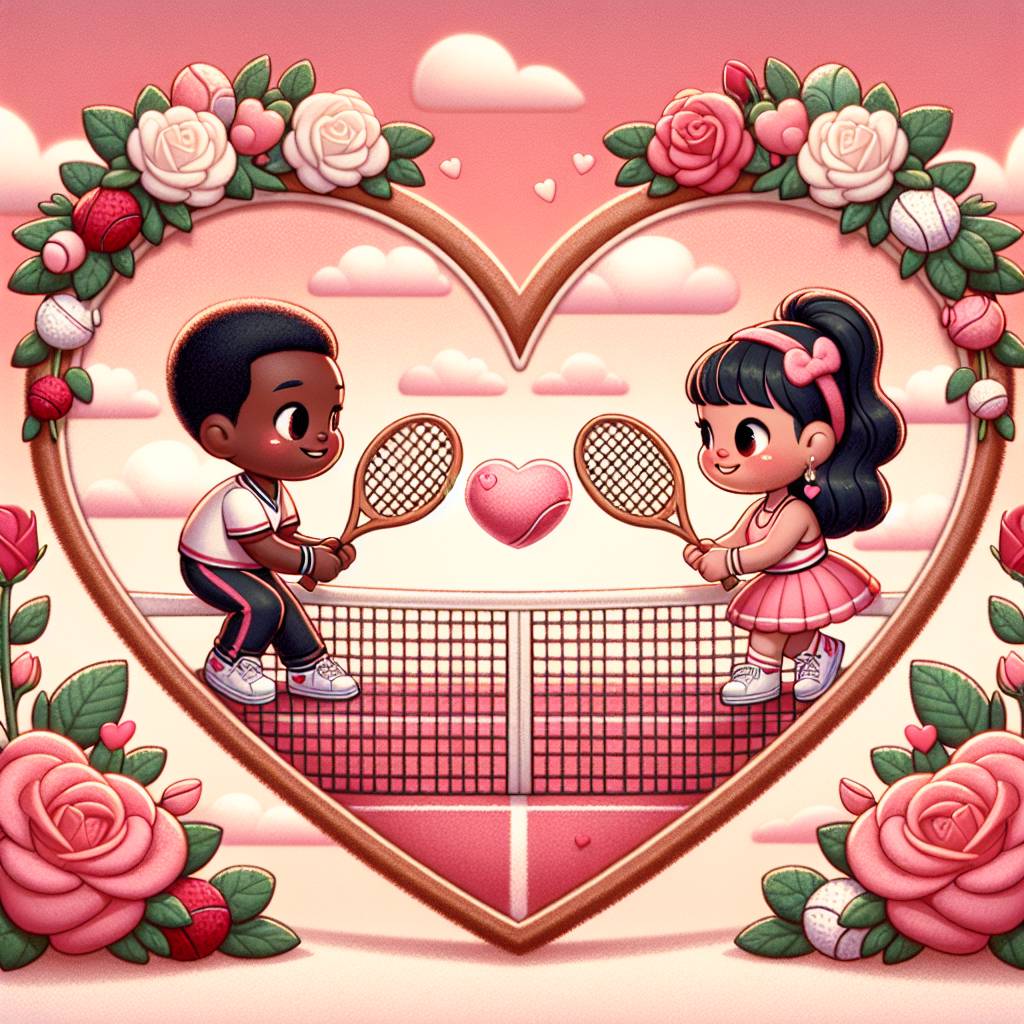 1) Valentines-day AI Generated Card - Tennis (4877e)