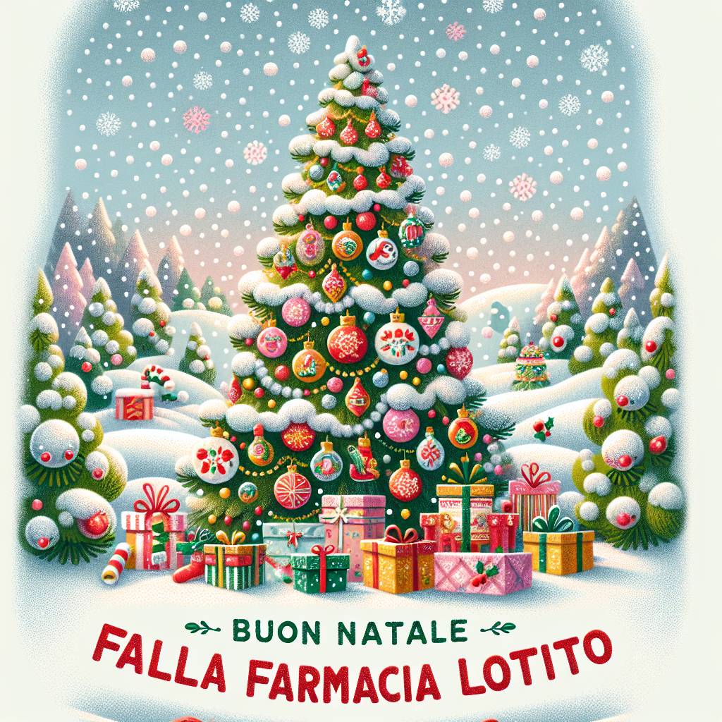 4) Christmas AI Generated Card - Palline di Natale/Albero/Regalo/Brillantini/Neve (5f802)