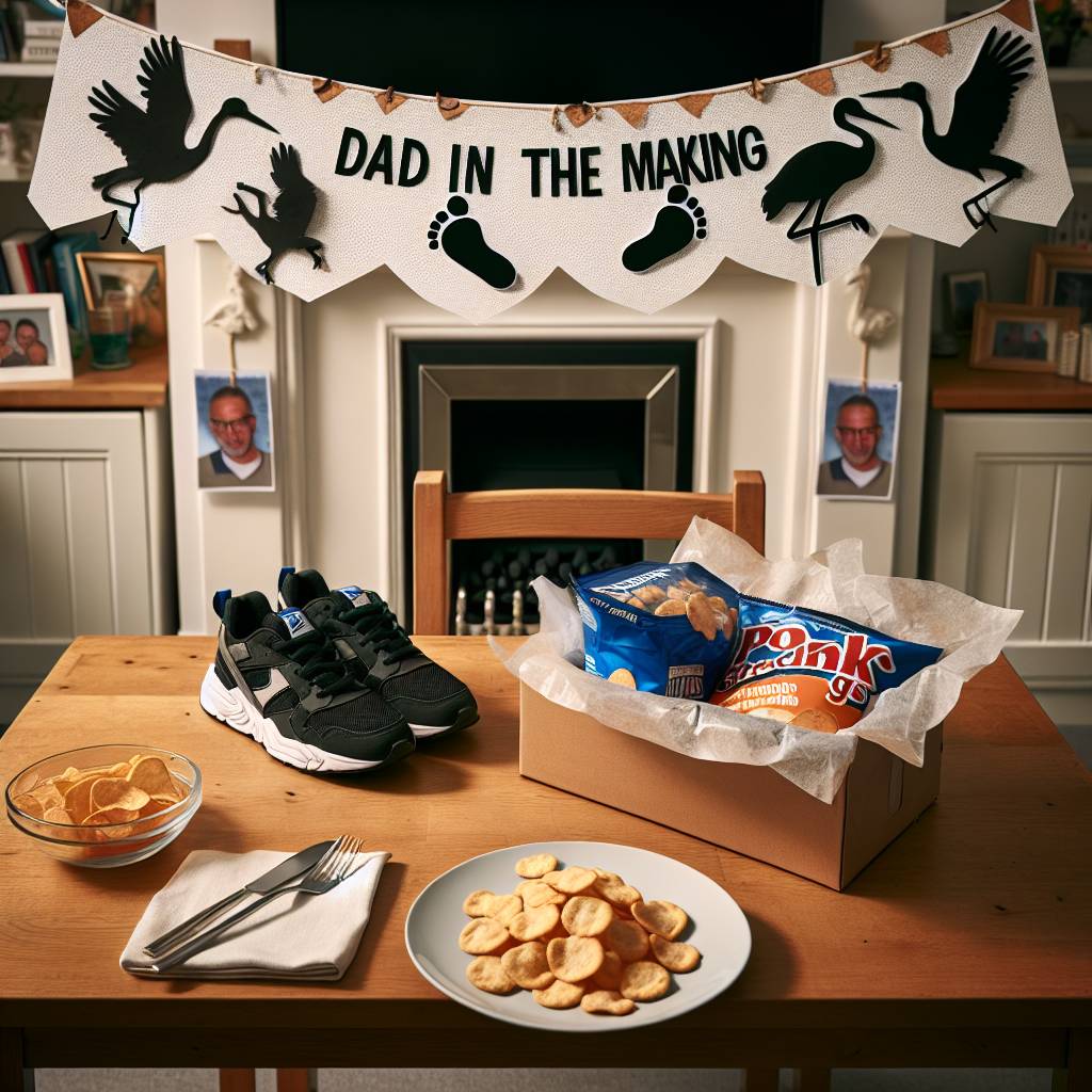 1) Fathers-day AI Generated Card - Father to be , Pork scratchings , and Sketcher trainers (60a2a)