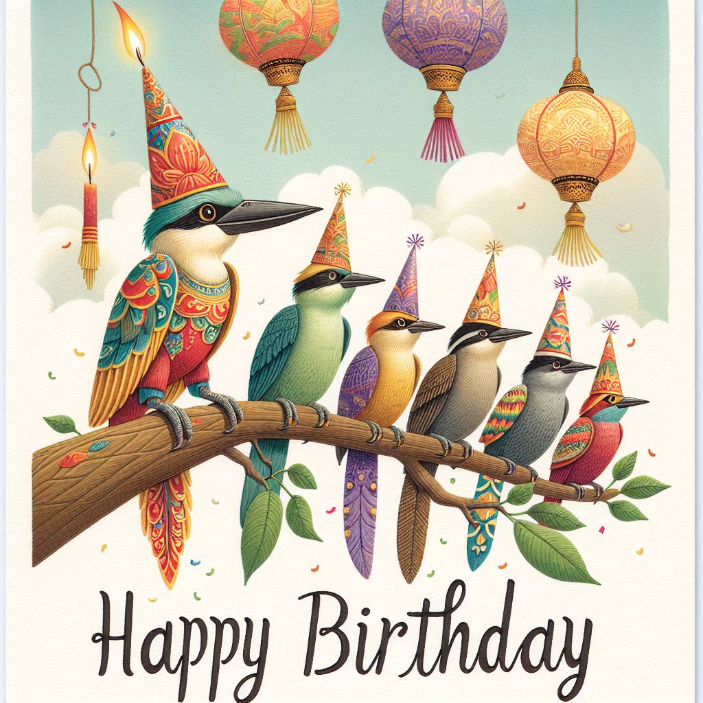 3) Birthday AI Generated Card - Balinese Birthday Cards (fde96)