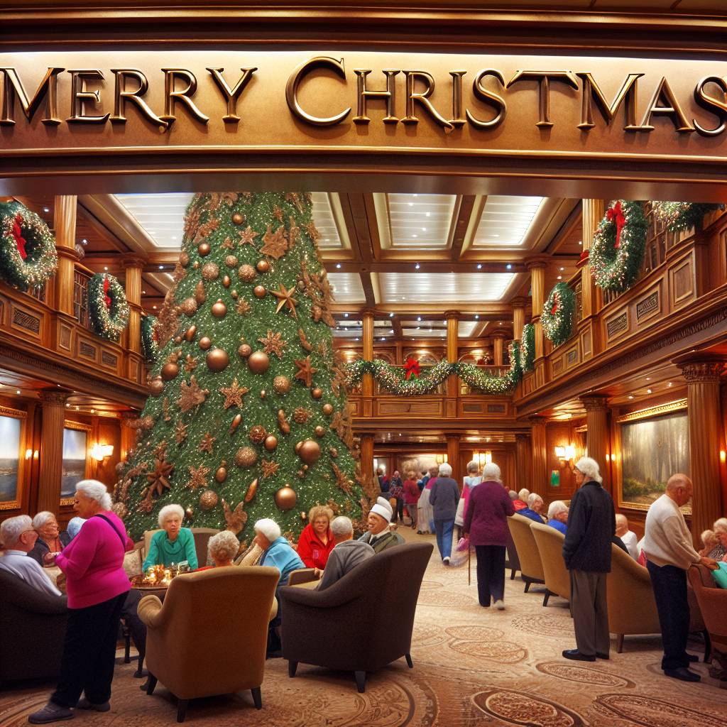 4) Christmas AI Generated Card - cruise ship (9f2ab)