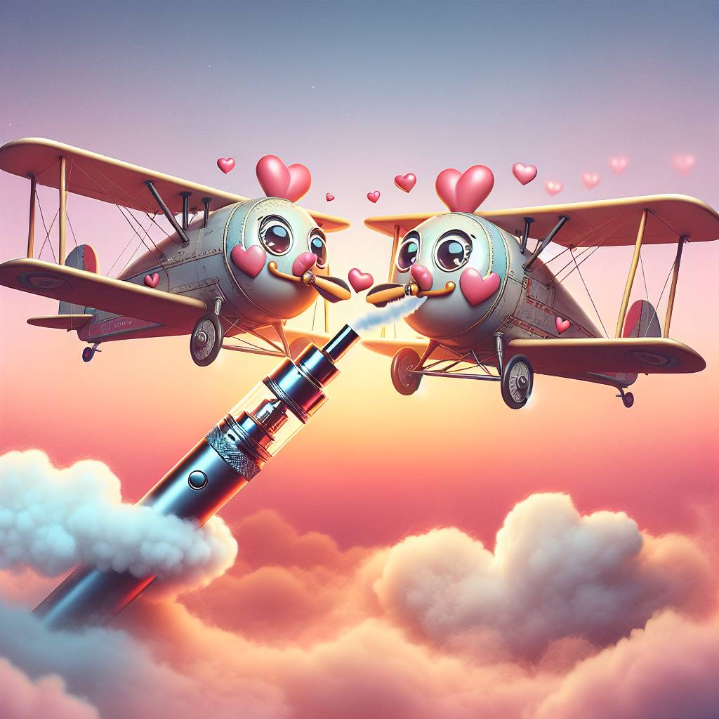 2) Valentines-day AI Generated Card - Planes, and Vape (95f12)