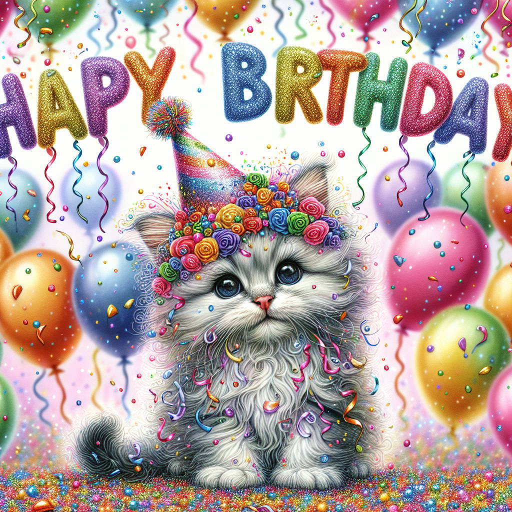 1) Birthday AI Generated Card - LaPerm Birthday Cards (b2d56)