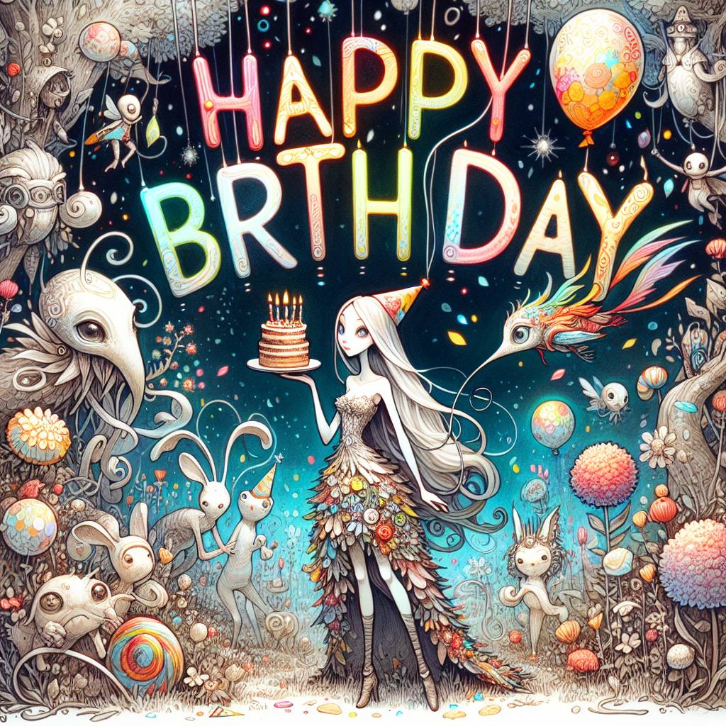 1) Birthday AI Generated Card - unusual daughter   (bc5ab)