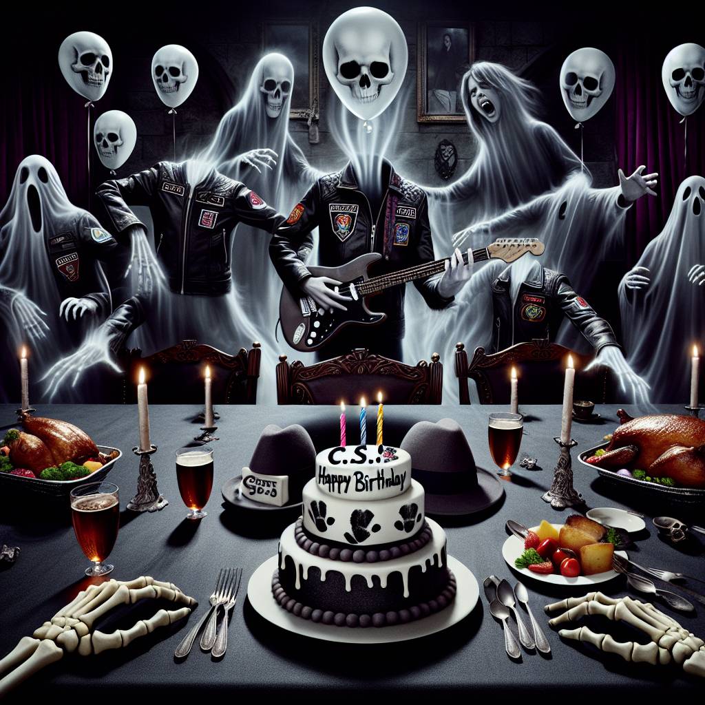 2) Birthday AI Generated Card - Rock music, Ghosts, Crime, Chocolate, and Roast dinners (41be8)