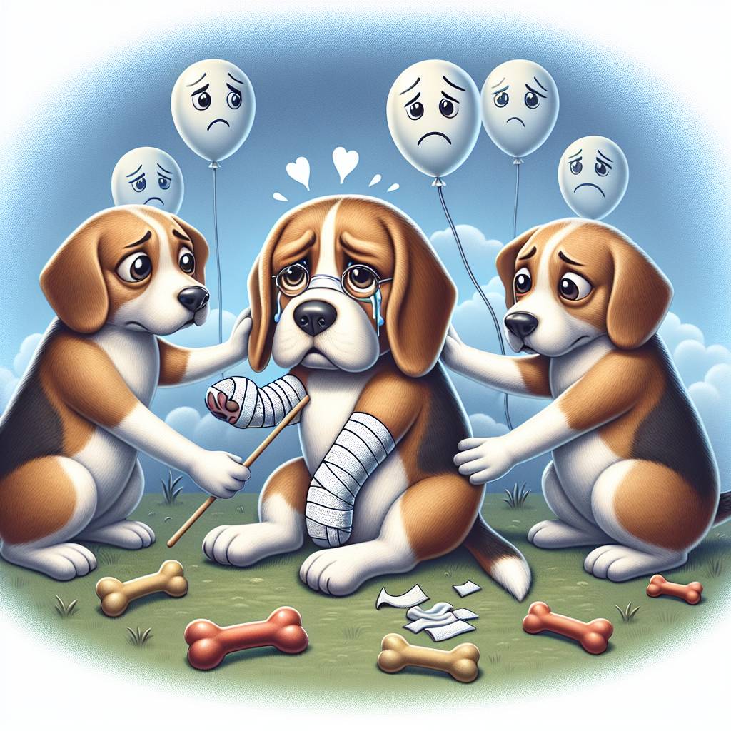 2) Sympathy AI Generated Card - Beagles (98506)