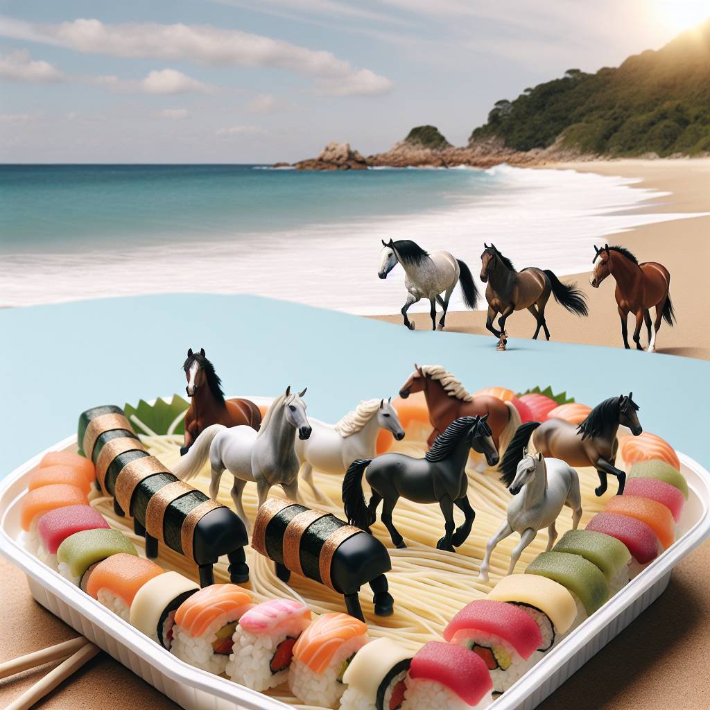 2) Thank-you AI Generated Card - Sushi, Horses, Beaches, and Spaghetti (5e4fa)