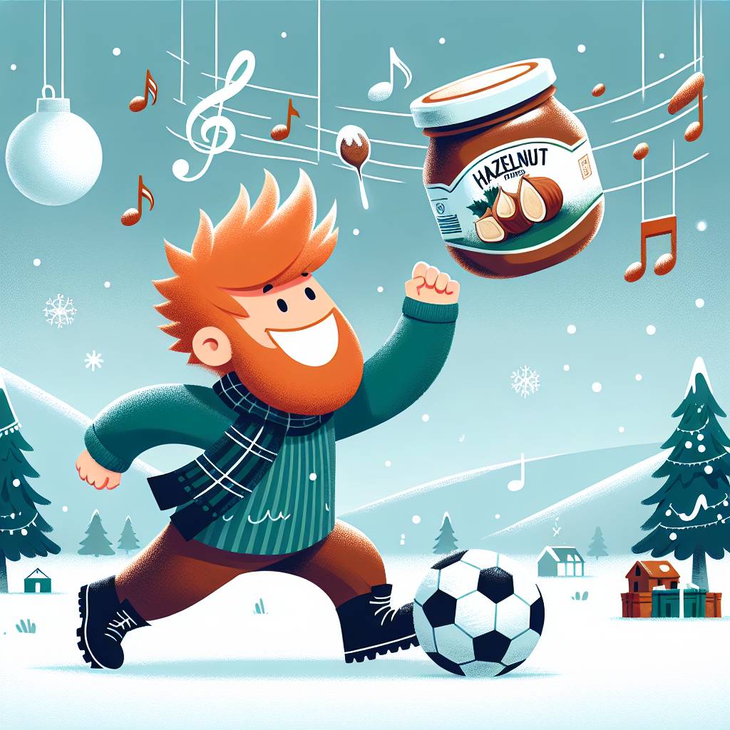3) Christmas AI Generated Card - Nutella, Ginger welsh man in his 40's singing never gonna give you up, and Soccer (9a57e)})