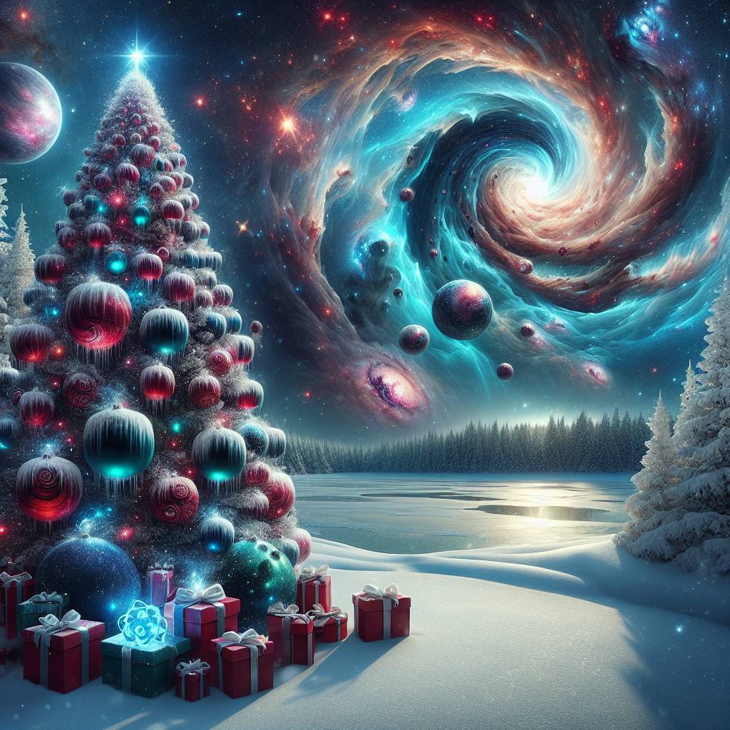 1) Christmas AI Generated Card - christmas tree (2f861)