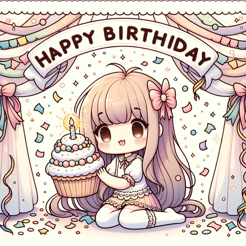 2) Birthday AI Generated Card - anime   (2e2ee)