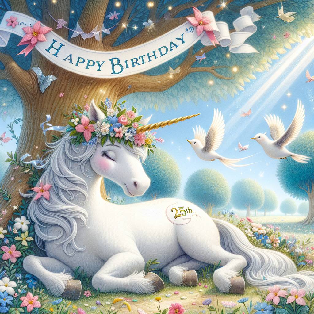 4) Birthday AI Generated Card - 25th   (dbfee)