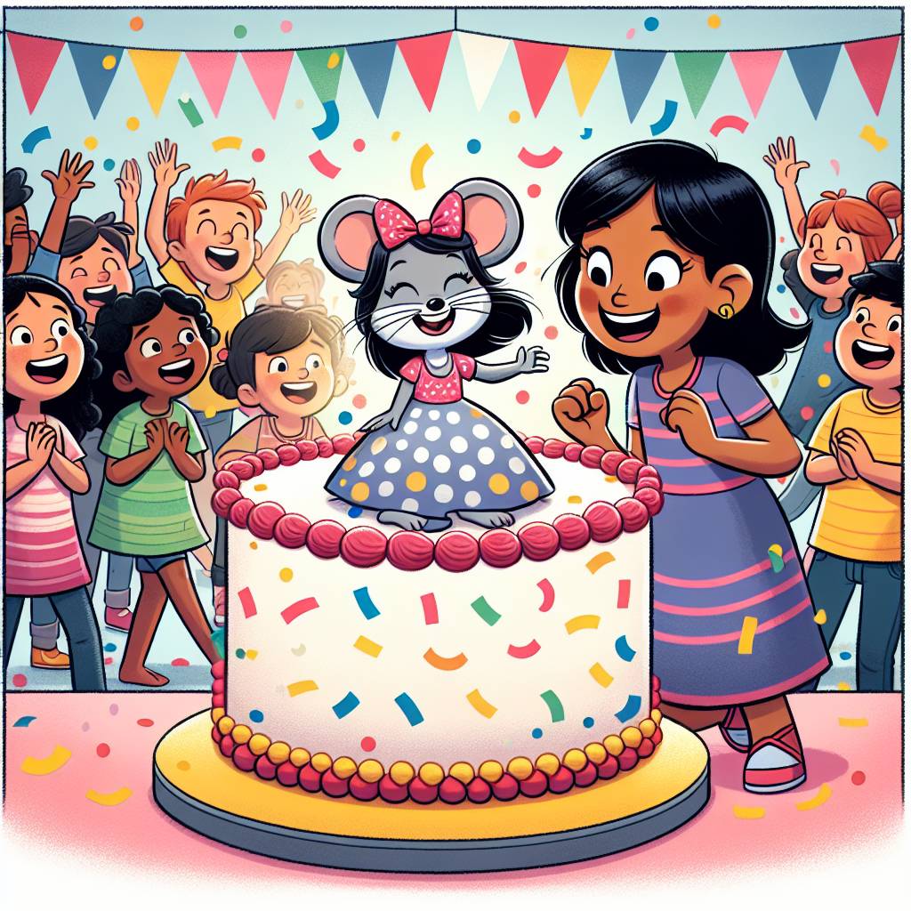 2) Birthday AI Generated Card - Minnie mouse, Girl, and Kids