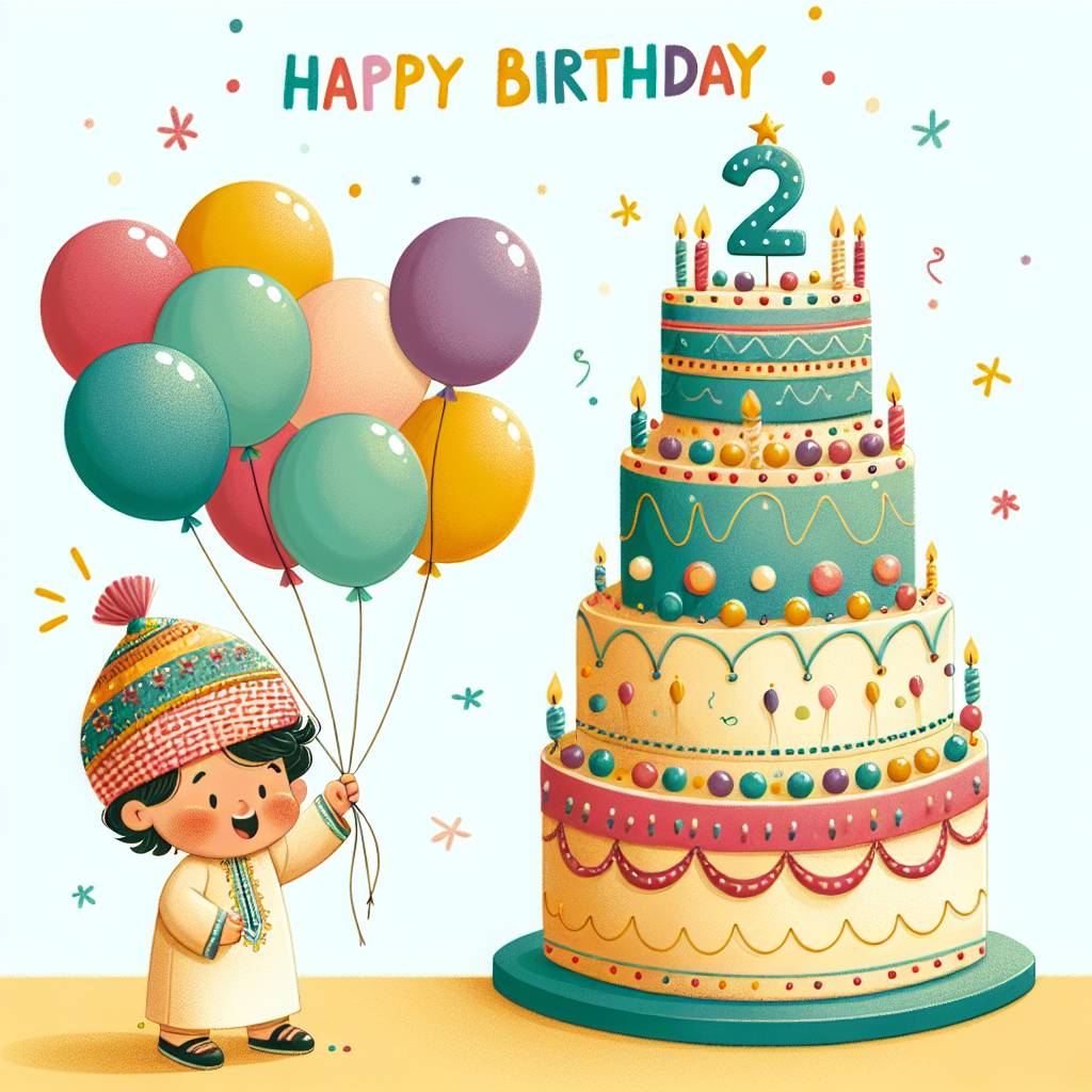 1) Birthday AI Generated Card - son 2nd   (73a20)