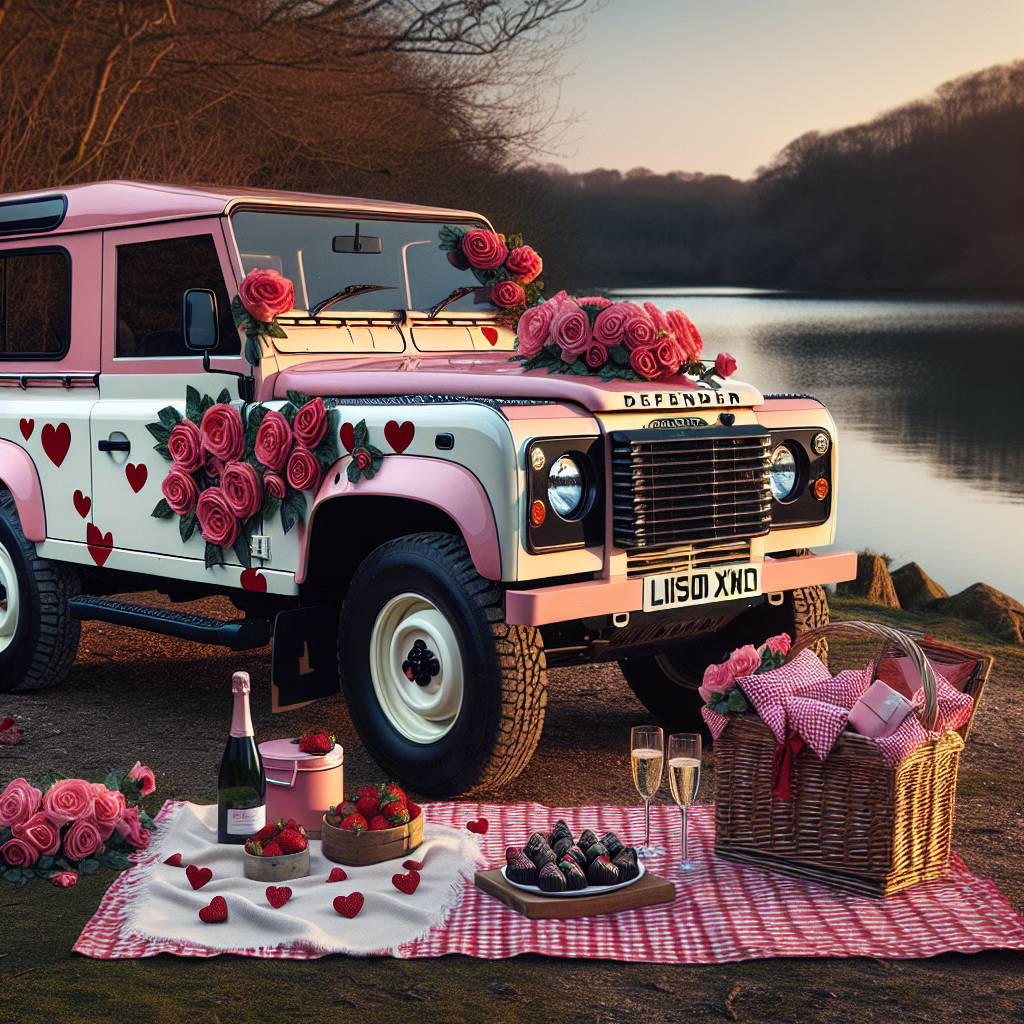 1) Valentines-day AI Generated Card - Landrover defender 90 (7a4dc)