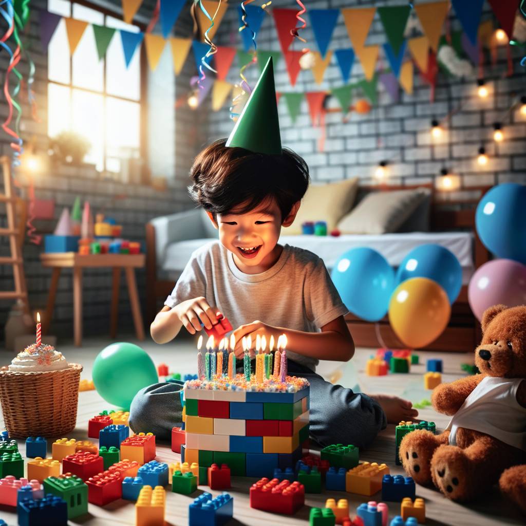 1) Birthday AI Generated Card - Son, and Lego (69845)