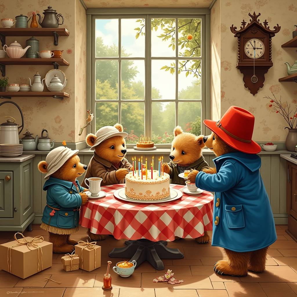 2) Birthday AI Generated Card - They like bears and Paddington Bear (f5e75)