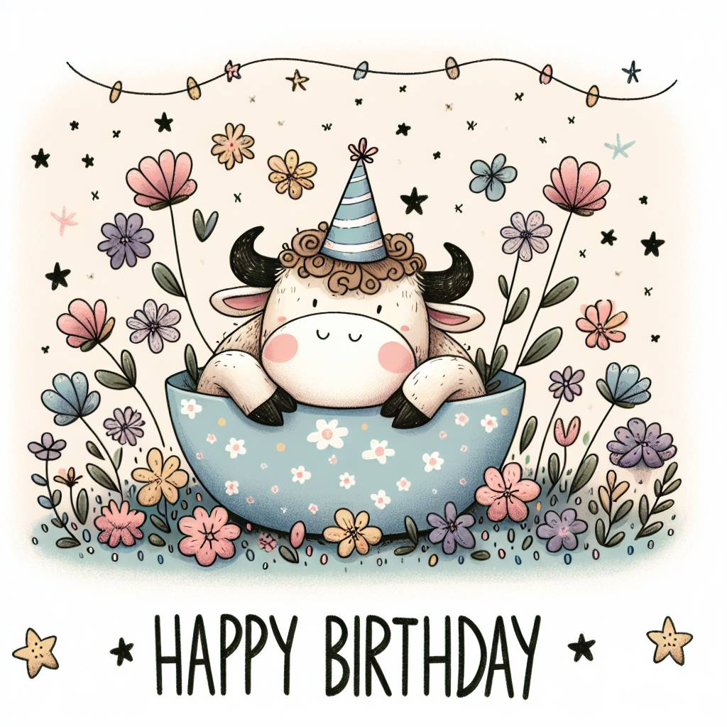 1) Birthday AI Generated Card - Taurus Birthday Cards (385e8)