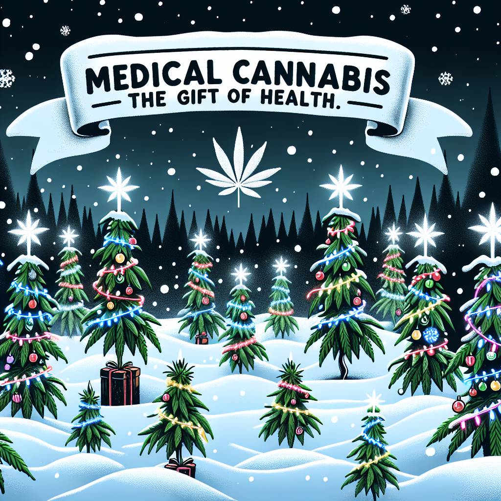 2) Christmas AI Generated Card - Cannabis, Cannabis plants, and Medical