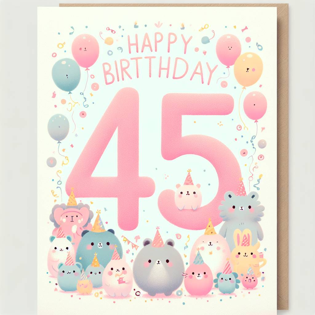 1) Birthday AI Generated Card - 45th   (a8a53)