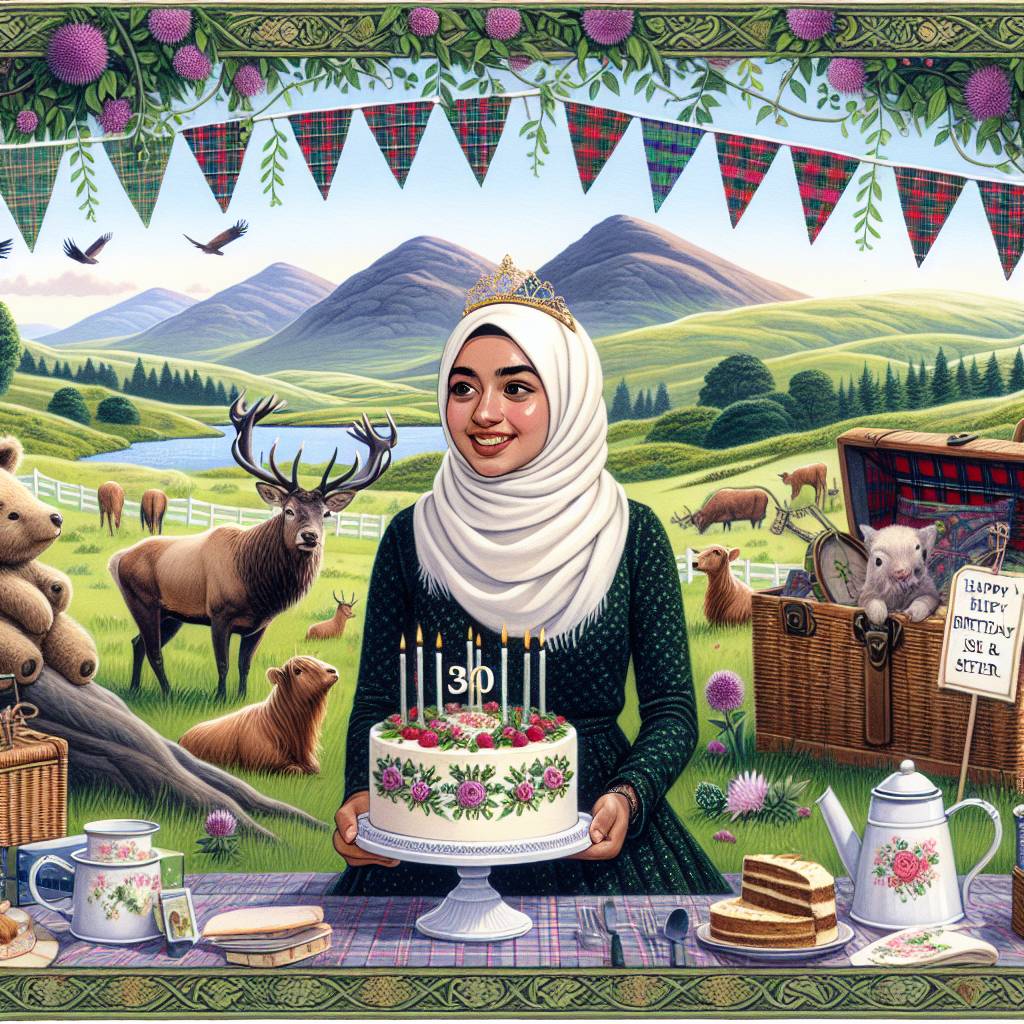 1) Birthday AI Generated Card - Munro, Outdoors , Scotland , and Sister  (cb0f5)