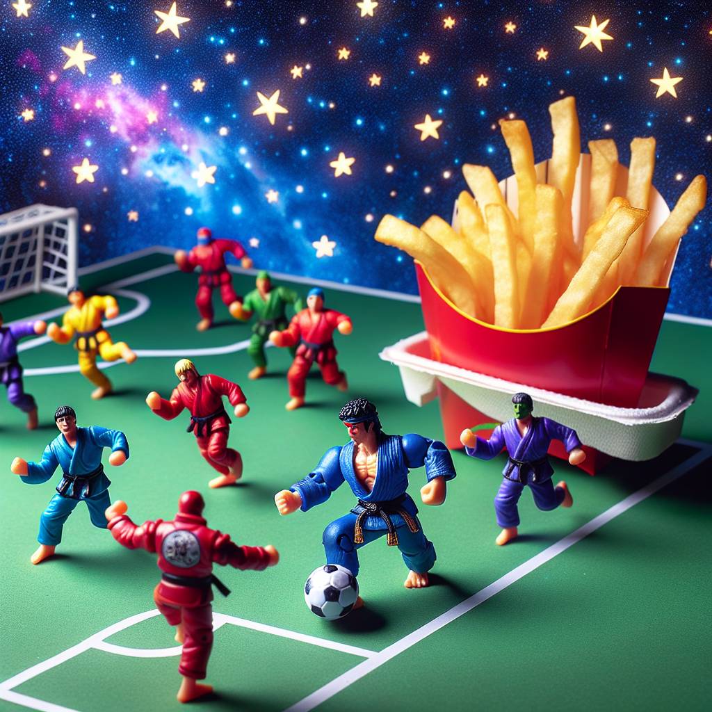 2) Birthday AI Generated Card - Power rangers, Space, Football, and Fries (06d59)