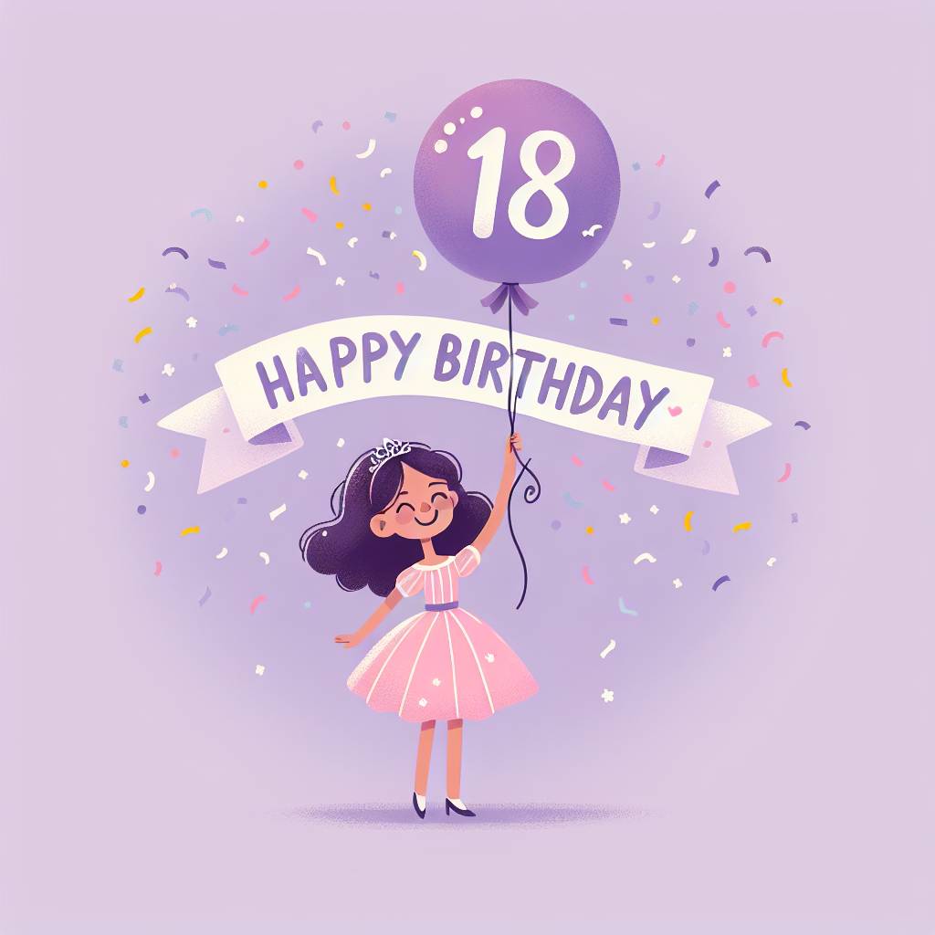 1) Birthday AI Generated Card - granddaughter 18th   (ee78f)