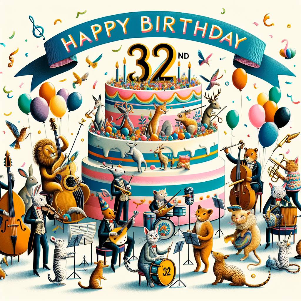 1) Birthday AI Generated Card - 32th   (66670)