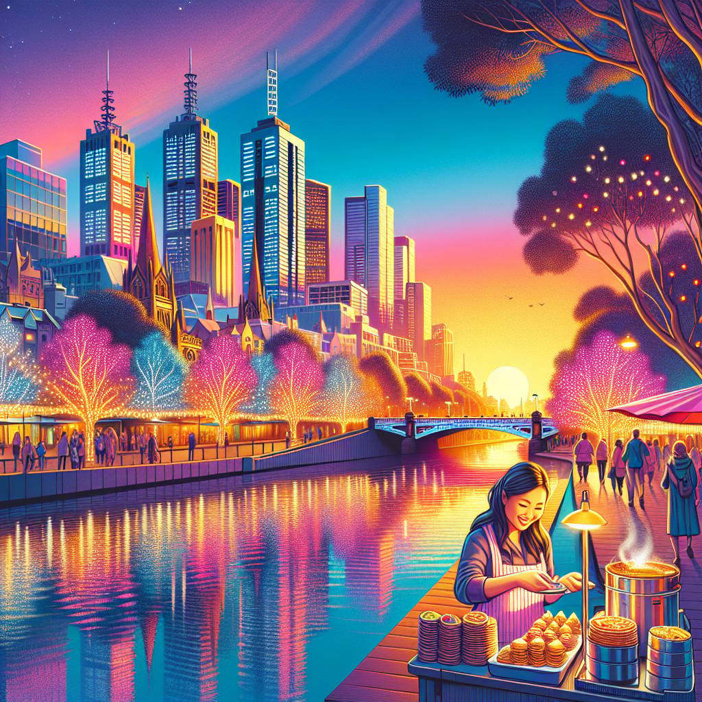 3) Christmas AI Generated Card - Sunset , Crepes , and Melbourne 