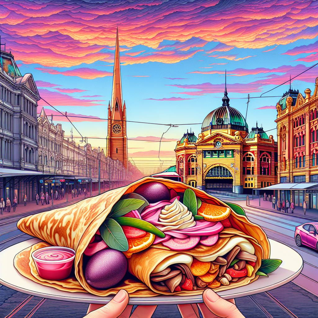 4) Christmas AI Generated Card - Sunset , Crepes , and Melbourne 