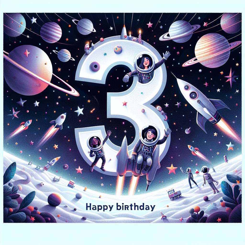 4) Birthday AI Generated Card - 3rd kids   (c52ca)