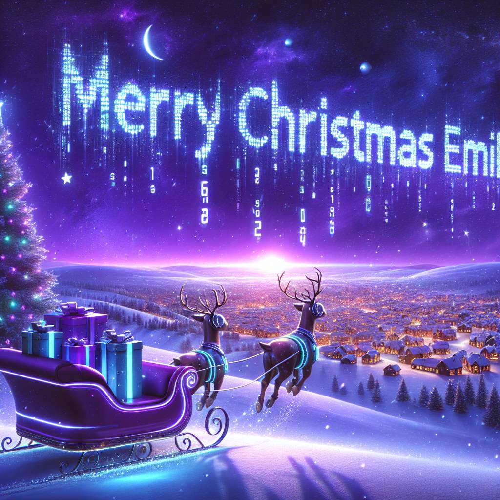 2) Christmas AI Generated Card - Christmas company card - LILT the leading AI enterprise solution for translation and localization. , Colours blue and purple , and Giving the gift of AI translation (e4f08)