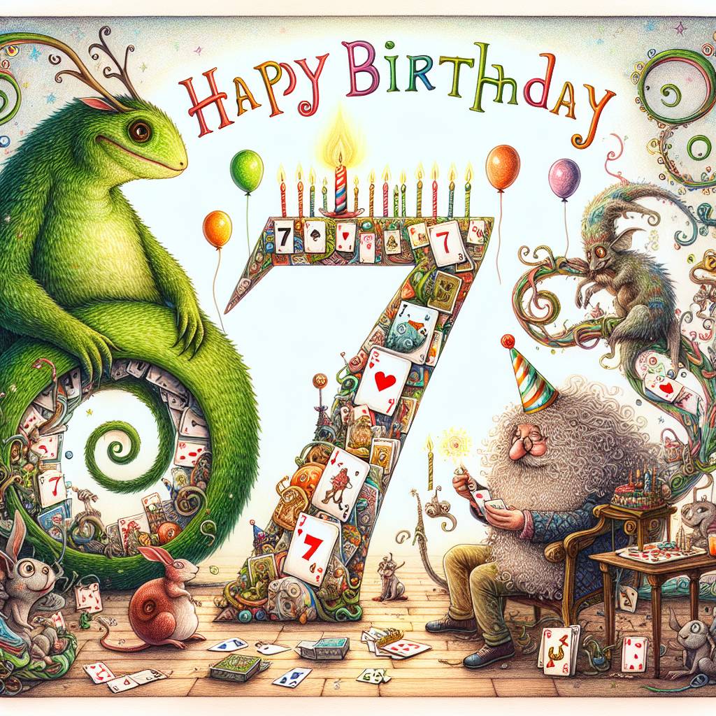 2) Birthday AI Generated Card - Pokémon characters, Ben, Card games, and 7th birthday (8a687)