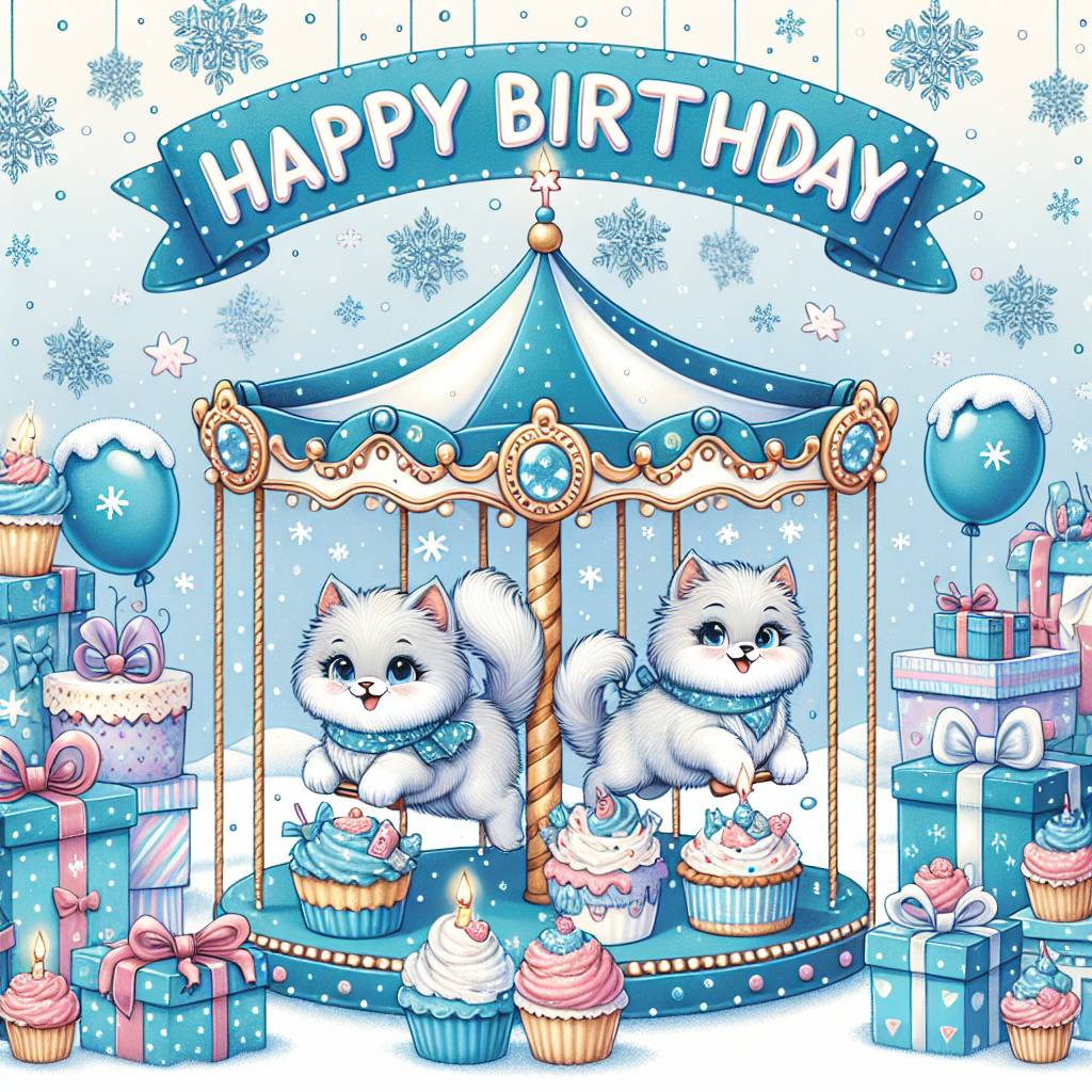 4) Birthday AI Generated Card - Siberian Birthday Cards (d3af8)